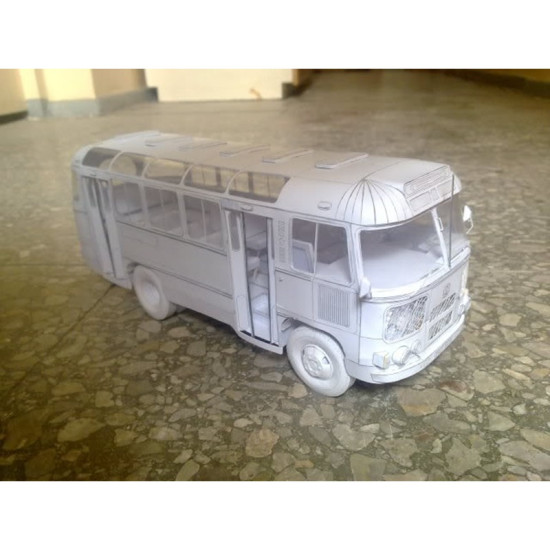 PAPER MODEL KIT CIVILIAN CARS , BUS PAZ-672 1/25 OREL 138