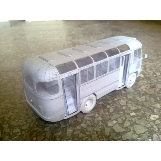 PAPER MODEL KIT CIVILIAN CARS , BUS PAZ-672 1/25 OREL 138