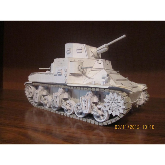 PAPER MODEL KIT MILITARY ARMOR MEDIUM TANK M2A1 1/25 OREL 144