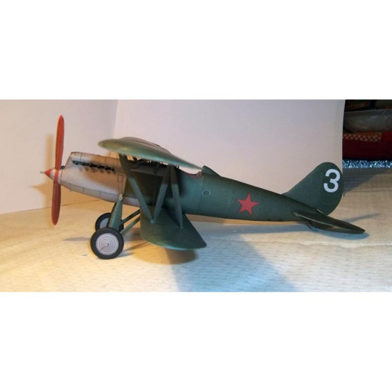 PAPER MODEL KIT MILITARY AVIATION FIGHTER AIRCRAFT I-3 1/33 OREL 151