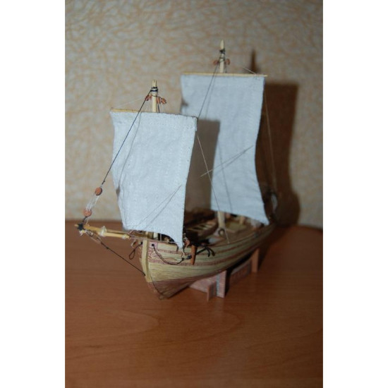 PAPER MODEL KIT CIVIL FLEET POMOR BOAT REPLICA ST. NICHOLAS 1/100 OREL 168