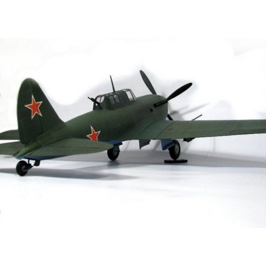 PAPER MODEL KIT MILITARY AVIATION ATTACK PLANE SU-6 1/33 OREL 197