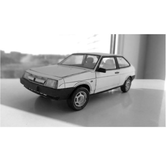 PAPER MODEL KIT CIVIL SOVIET CAR VAZ-2108 1/25 1984 YEAR OREL 252