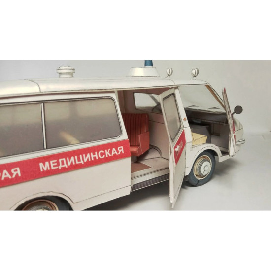 PAPER MODEL KIT AMBULANCE SOVIET CAR 1/25 OREL 256