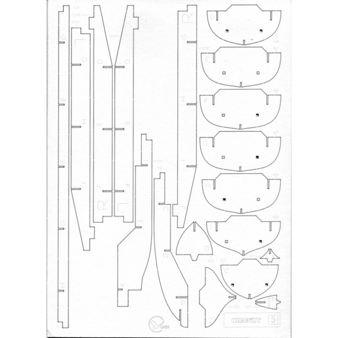 LASER CUTTING FOR MILITARY FLEET ARMORED CRUISER CLASS 1 CHANZY 1/200 OREL 111/2 Model Kit LASER