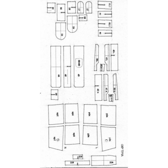 LASER CUTTING FOR MILITARY FLEET PATROL SHIP CLOUD 1/200 OREL 153/2-2