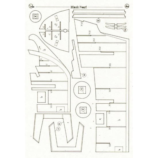 LASER CUTTING FOR MILITARY FLEET PIRATE VESSEL SHIP BLACK PEARL 1/100 OREL 179/2