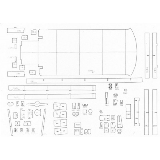 LASER CUTTING FOR MILITARY FLEET WARSHIPS FRIGATE FOG 1955 1/200 OREL 185/2