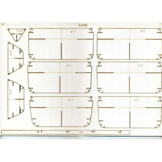 LASER CUTTING TO MILITARY FLEET BATTLESHIP BB-60 ALABAMA 1942 1/200 OREL 221/2