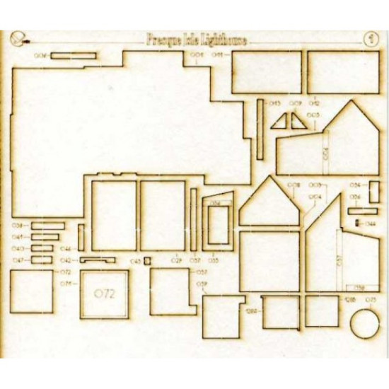 LASER CUTTING TO MODEL KIT BEACON PRESQUE ISLE USA 1873 1/150 OREL 222/2