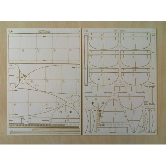 LASER CUTTING TO PAPER MODEL OREL 247 CAPTAIN MILITARY FLEET OREL 247/2