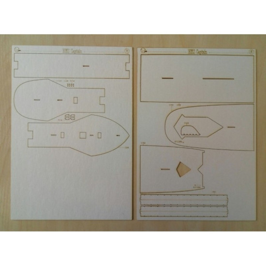 LASER CUTTING TO PAPER MODEL OREL 247 CAPTAIN MILITARY FLEET OREL 247/2