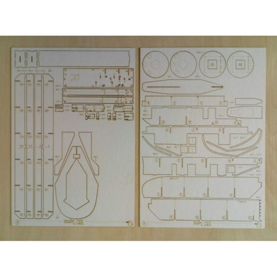 LASER CUTTING TO PAPER MODEL OREL 247 CAPTAIN MILITARY FLEET OREL 247/2