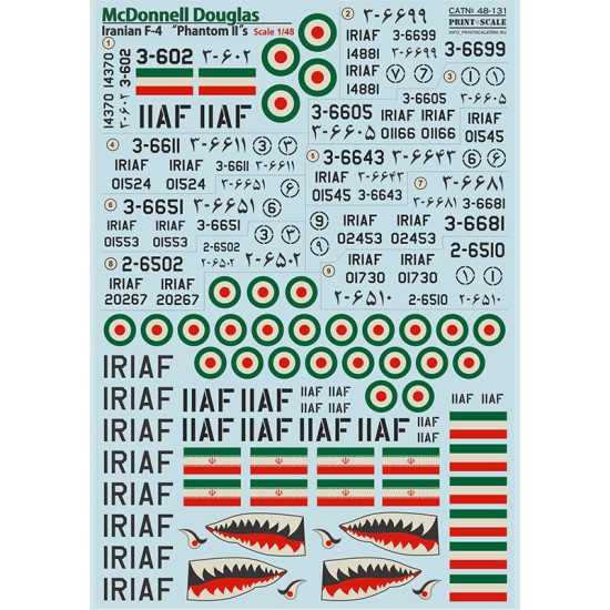 Decal 1/48 For Mcdonnell Douglas F-4 Print Scale 48-131