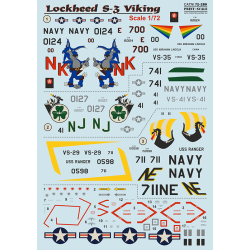 DECAL 1/72 FOR LOCKHEED S-3 VIKING PRINT SCALE 72-289