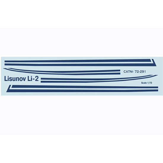 DECAL 1/72 FOR LISUNOV LI-2 PRINT SCALE 72-291