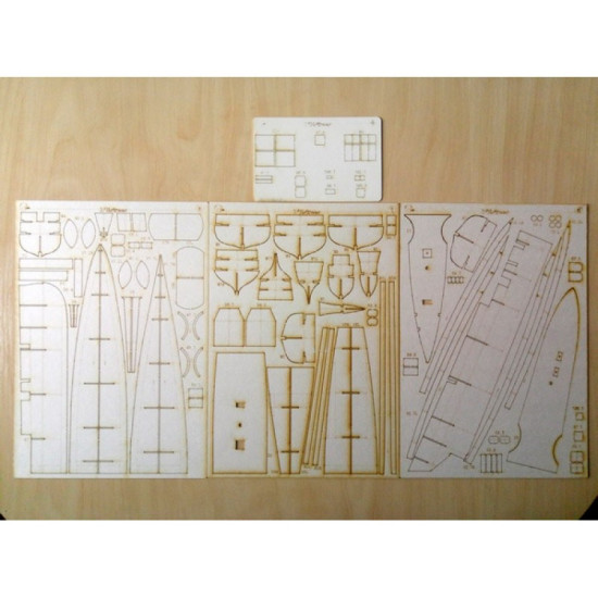 LASER CUTTING TO THE MODEL OREL 251 ARMOR DECK-CRUISER III CLASS DESTREES OREL 251/2