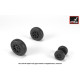 1/32 Jas-39 Gripen Wheels W/ Weighted Tires, Early, Jas-39a,b,c 1/32 Jas-39 Gripen Wheels W/ Weighted Tires, Early, Jas-39a,b,c