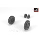 1/32 Jas-39 Gripen Wheels W/ Weighted Tires, Early, Jas-39a,b,c 1/32 Jas-39 Gripen Wheels W/ Weighted Tires, Early, Jas-39a,b,c