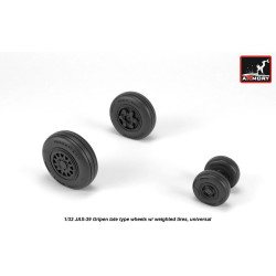 1/32 JAS-39 Gripen wheels w/ weighted tires late JAS-39D E F