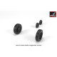 1/48 F-101 Voodoo wheels w/ optional nose wheels and weighted tires, universal