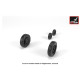 1/72 F-101 Voodoo wheels w/ optional nose wheels and weighted tires, universal