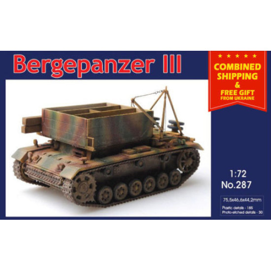 PANZER III ARMORED RECOVERY VEHICLE UNIMODELS 287 PLASTIC MODEL KIT SCALE 1/72