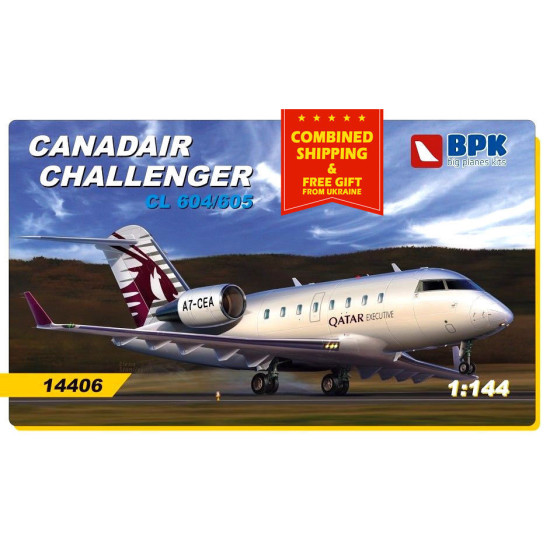 BPK 14405-1/144 Uilding Canadair Challenger Cc-144/ce-144 Plastic Model Kit 