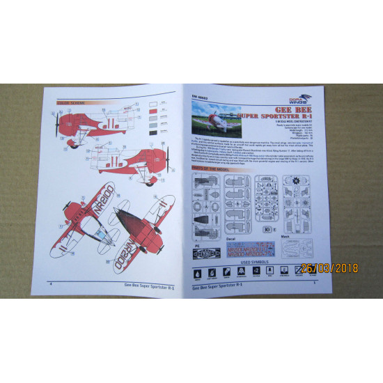 GEE BEE R1 SUPER SPORTSTER (PE PARTS MASK) 1/48 DORA WINGS 48002