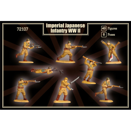 MARS FIGURES 72107 IMPERIAL JAPANESE INFANTRY (WWII) (40 FIGURES) 1/72