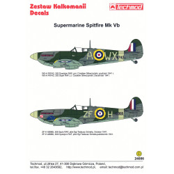 Techmod 24006 1/24 Supermarine Spitfire Mk Vb Raf Polish Fighter Wet Decal