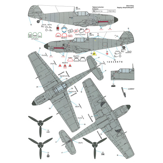 Techmod 24010 1/24 Messerschmitt Bf 109e-4 German Aircraft Wet Decal With Masks