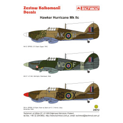 Techmod 24012 1/24 Hawker Hurricane Iic Polish Raf Aircraft Wet Decal Wwii