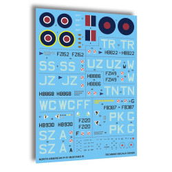 Techmod 32002 1/32 North American P-51 Mustang Iii Fighter Bomber Wet Decal Wwii