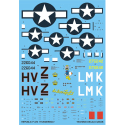 Techmod 32004 1/32 Republic P-47d Thunderbolt Usaf England 1944 Wet Decal