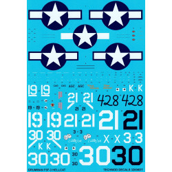 Techmod 32006 1/32 Grumman F6f-3 Hellcat England 1944 Fighter Wet Decal