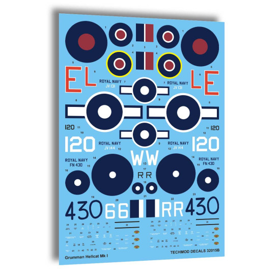 Techmod 32015 1/32 Grumman Hellcat I Usaf Aircraft Wet Decal Wwii