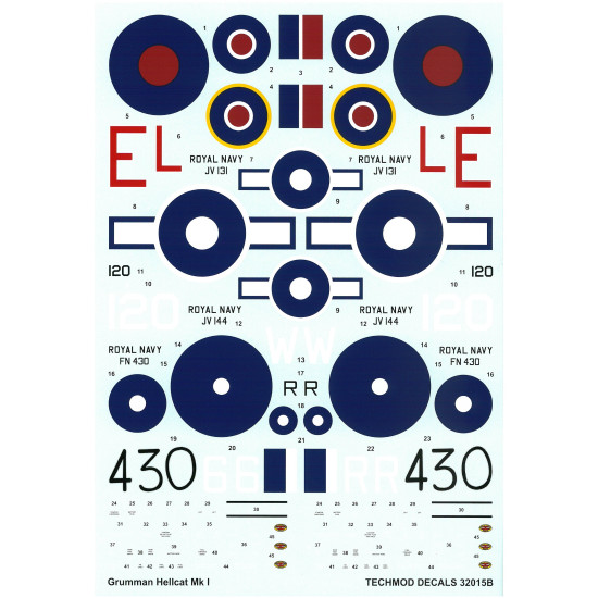 Techmod 32015 1/32 Grumman Hellcat I Usaf Aircraft Wet Decal Wwii