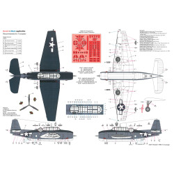 Techmod 32016 1/32 Grumman Tbm-1c Avenger 1944-1945 Usaf Aircraft Wet Decal Wwii