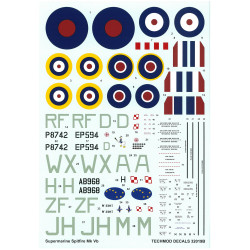 Techmod 32019 1/32 Supermarine Spitfire Mk Vb Polish Aircraft Wet Decal Wwii