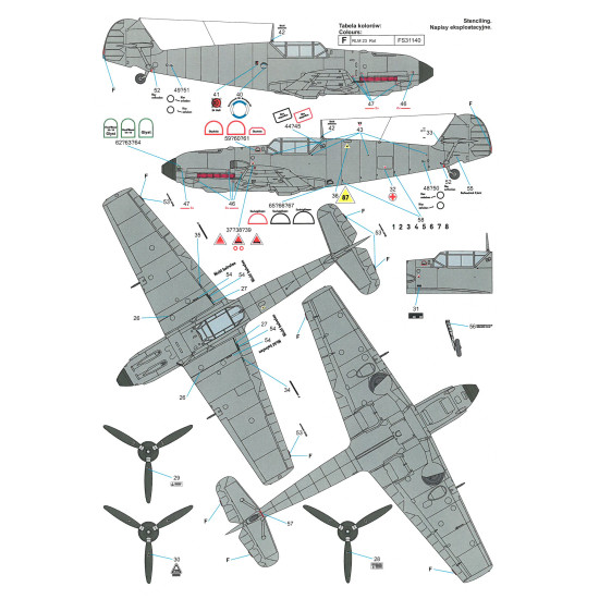 Techmod 32026 1/32 Messerschmitt Bf 109e-3 1939-1940 Aircraft Wet Decal W/Masks