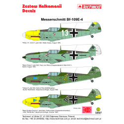 Techmod 32027 1/32 Messerschmitt Bf 109e-4 1940 Aircraft Wet Decal W/Masks