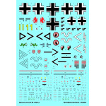 Techmod 32028 1/32 Messerschmitt Bf 109e-4 1940 Aircraft Wet Decal W/Masks