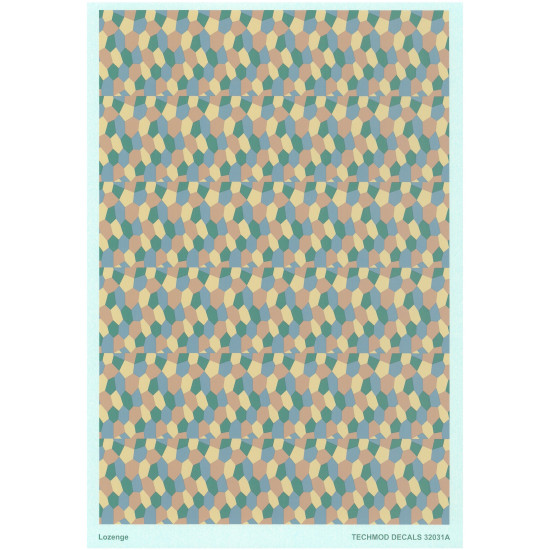 Techmod 32031 1/32 Lozenge Wet Decal Two Colour Variants Of 4-colour Lozenge