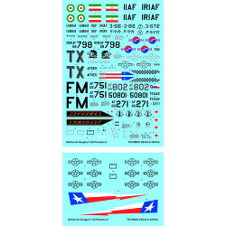 Techmod 32033 1/32 Mcdonnell Douglas F-4d Phantom Ii Usaf Interceptor Wet Decal