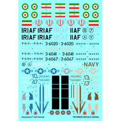 Techmod 32034 1/32 Grumman F-14a Tomcat Usaf Interceptor Aircraft Wet Decal