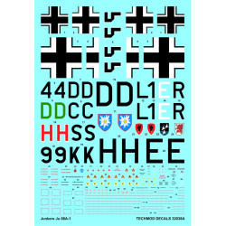 Techmod 32038 1/32 Junkers Ju 88a-1 German Aircraft 1940 Wet Decal