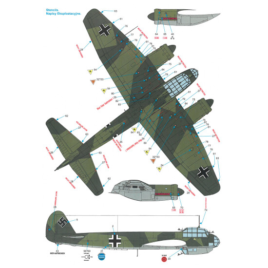 Techmod 32038 1/32 Junkers Ju 88a-1 German Aircraft 1940 Wet Decal