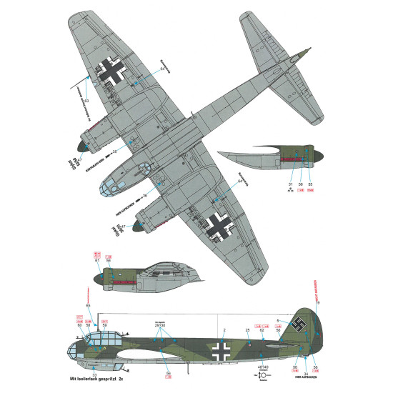 Techmod 32041 1/32 Messerschmitt Bf 110C 1939-1941 aircraft wet decal WWII