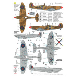 Techmod 32047 1/32 Supermarine Spitfire Ix Fighter Wet Decal Wwii W/Masks